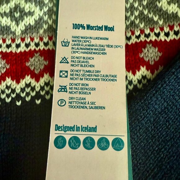 ICEWEAR NEWLined 100% Worsted Icelandic Wool Bergen Nordic Sweater, Med. RT $293 - Picture 6 of 10